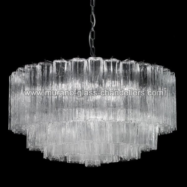 【MURANO GLASS CHANDELIERS】イタリア・ヴェネチアンガラスシャンデリア6灯「HOLLY」（W750×H400mm）