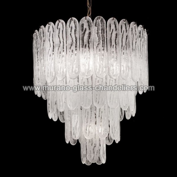 【MURANO GLASS CHANDELIERS】イタリア・ヴェネチアンガラスシャンデリア5灯「IVIE」（W600×H600mm）