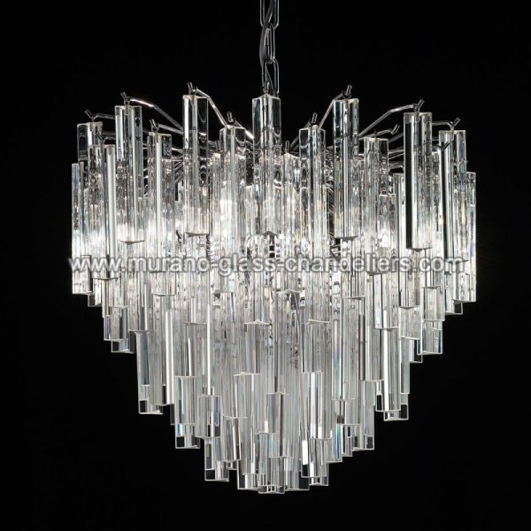 【MURANO GLASS CHANDELIERS】イタリア・ヴェネチアンガラスシャンデリア4灯「JOY」（W450×H450mm）
