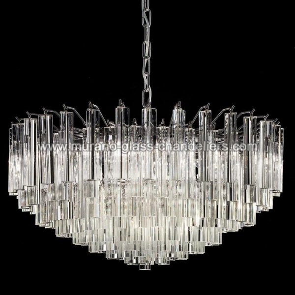 【MURANO GLASS CHANDELIERS】イタリア・ヴェネチアンガラスシャンデリア9灯「REGINA」（W670×H330mm）