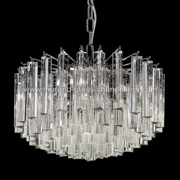 【MURANO GLASS CHANDELIERS】イタリア・ヴェネチアンガラスシャンデリア4灯「REGINETTA」（W450×H250mm）