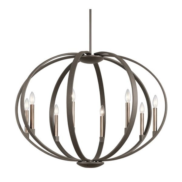 【KICHLER】アメリカ・デザインシャンデリア「Elata」8灯(W910×H670-1650mm)