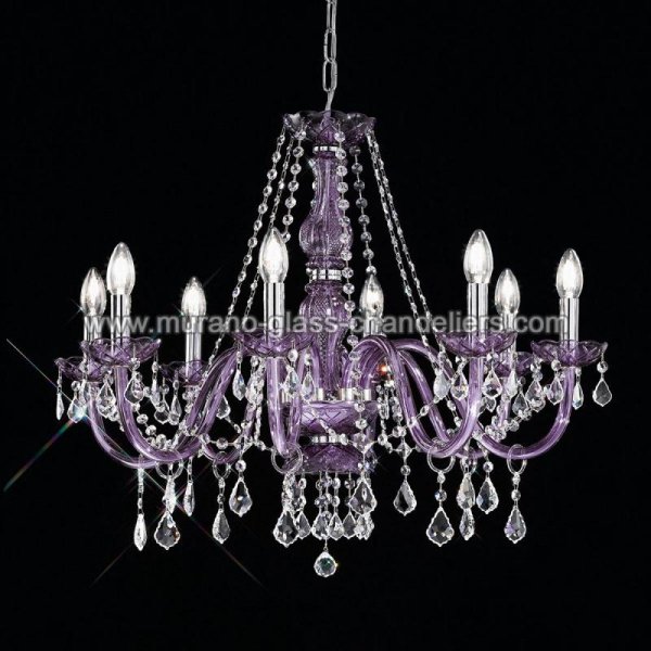 【MURANO GLASS CHANDELIERS】イタリア・ヴェネチアンガラスシャンデリア8灯「BRINDISI」（W800×H620mm）