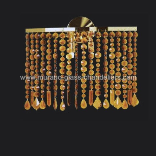 【MURANO GLASS CHANDELIERS】イタリア・ヴェネチアンガラスウォールライト2灯「ASPEN」（W400×H380mm）