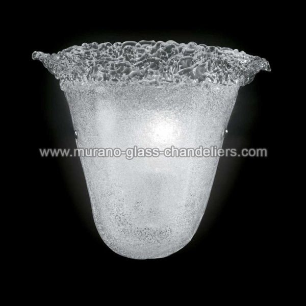 【MURANO GLASS CHANDELIERS】イタリア・ヴェネチアンガラスウォールライト1灯「DHARMA」（W280×D120×H240mm）