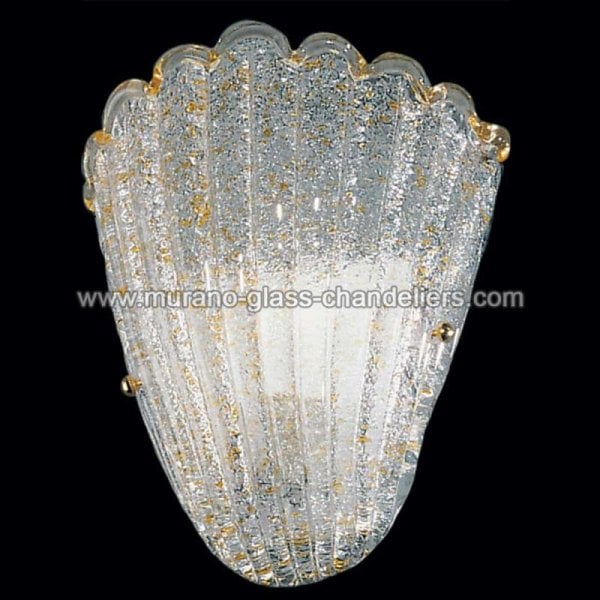 【MURANO GLASS CHANDELIERS】イタリア・ヴェネチアンガラスウォールライト1灯「EVELYNE」（W230×D90×H300mm）