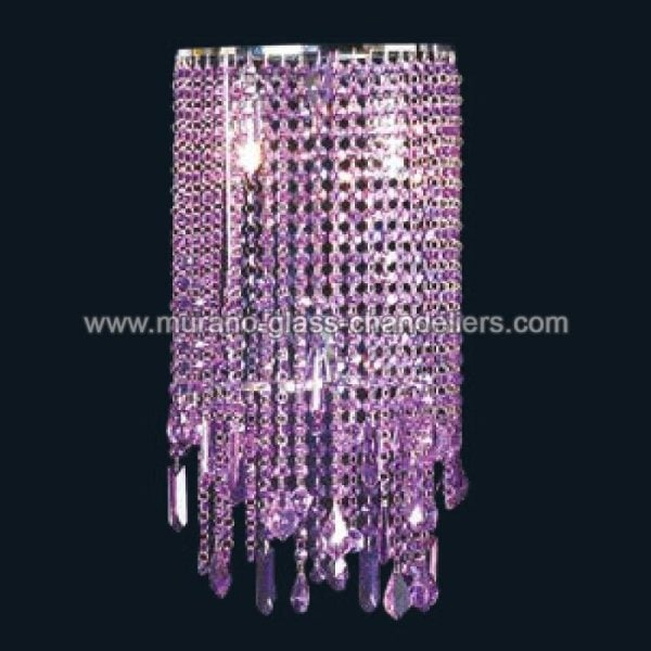 【MURANO GLASS CHANDELIERS】イタリア・ヴェネチアンガラスウォールライト2灯「MADDISON」(W260×H510mm)