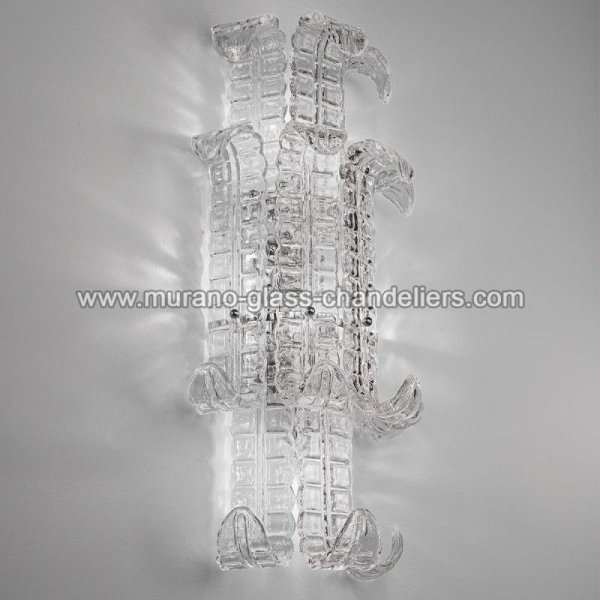 【MURANO GLASS CHANDELIERS】イタリア・ヴェネチアンガラスウォールライト4灯「MAIDA」（W340×D190×H670mm）