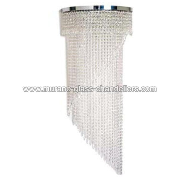 【MURANO GLASS CHANDELIERS】イタリア・ヴェネチアンガラスウォールライト5灯「SHELLY」（W300×H1000mm）
