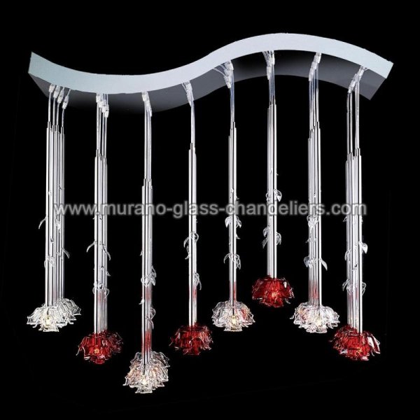 【MURANO GLASS CHANDELIERS】イタリア・ヴェネチアンガラスシャンデリア64灯「LOLA」（W2000×D500×H600mm）