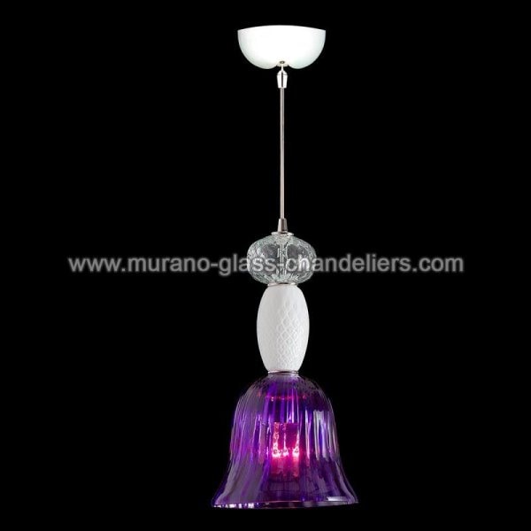 【MURANO GLASS CHANDELIERS】イタリア・ヴェネチアンガラスペンダントライト1灯「HUMAN」（W200×H380mm）