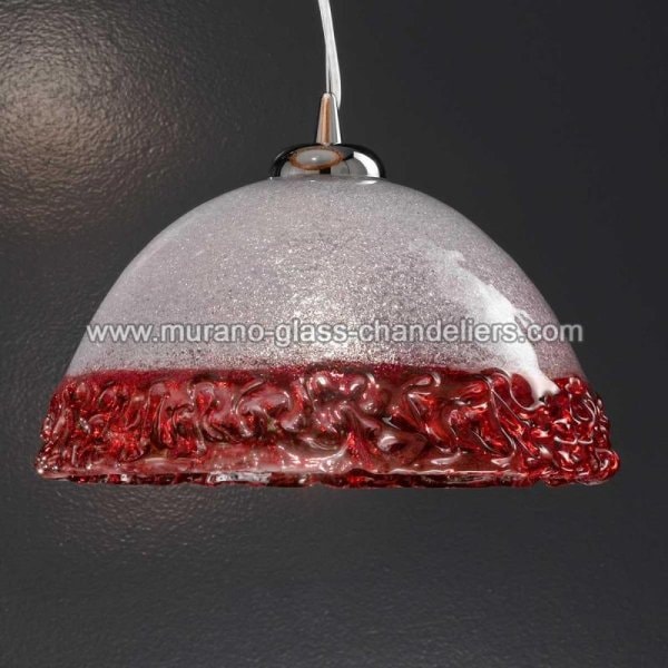 【MURANO GLASS CHANDELIERS】イタリア・ヴェネチアンガラスペンダントライト1灯「PHARA」（W320×H170mm）