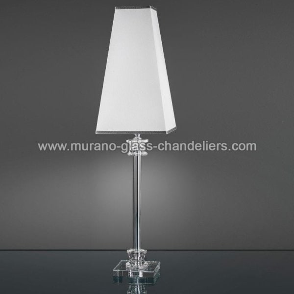 【MURANO GLASS CHANDELIERS】イタリア・ヴェネチアンガラステーブルライト1灯「ABATE」（W200×H750mm）