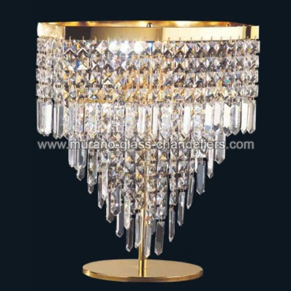 【MURANO GLASS CHANDELIERS】イタリア・ヴェネチアンガラステーブルライト2灯「ALISTAR」（W400×H470mm）