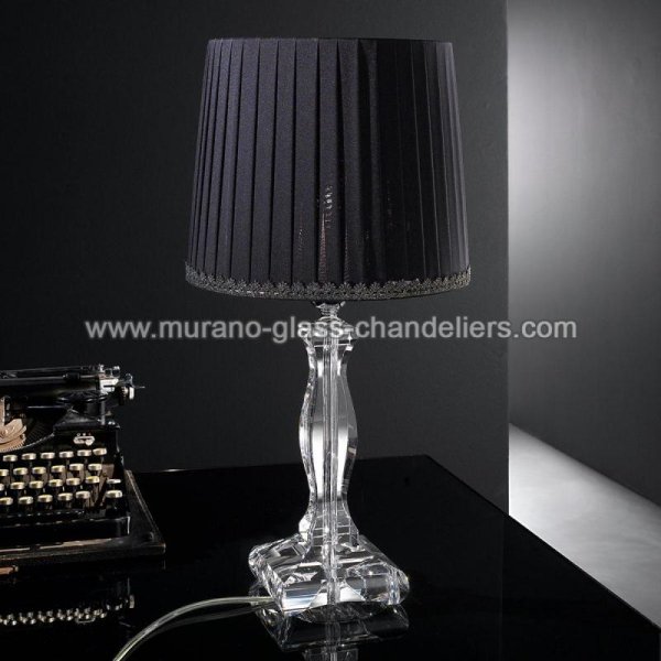 【MURANO GLASS CHANDELIERS】イタリア・ヴェネチアンガラステーブルライト1灯「ALLIMANDI」（W260×H520mm）