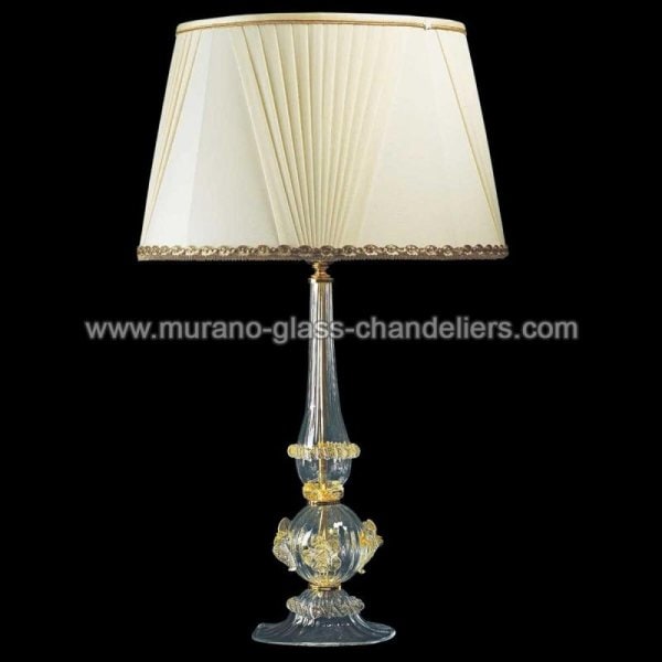【MURANO GLASS CHANDELIERS】イタリア・ヴェネチアンガラステーブルライト1灯「ANCELLA」（W450×H760mm）