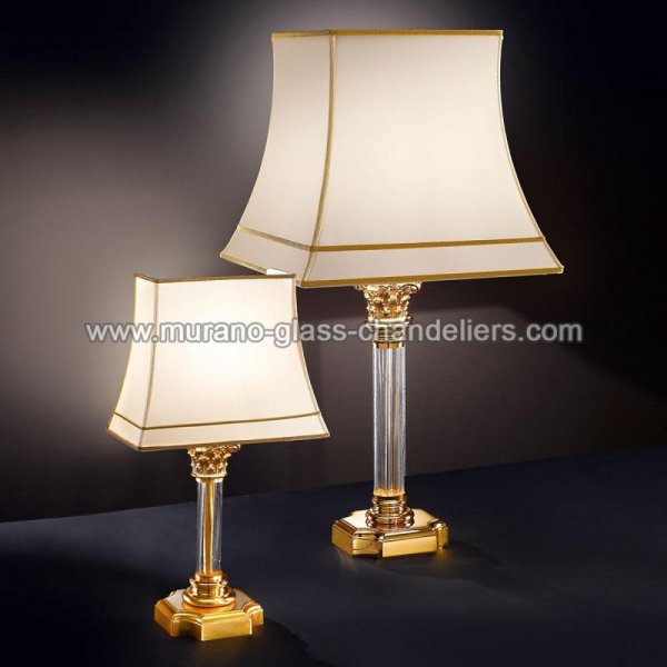 【MURANO GLASS CHANDELIERS】イタリア・ヴェネチアンガラステーブルライト1灯「ANGELICO」(Small)（W230×H400mm）