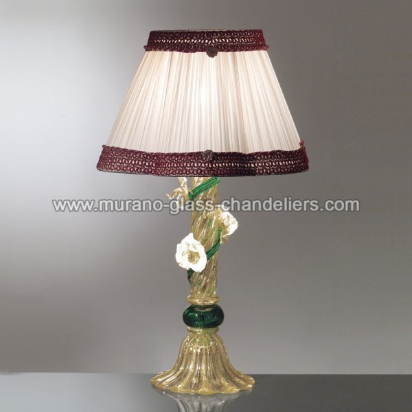 【MURANO GLASS CHANDELIERS】イタリア・ヴェネチアンガラステーブルライト1灯「ARMONIA」（W490×H760mm）