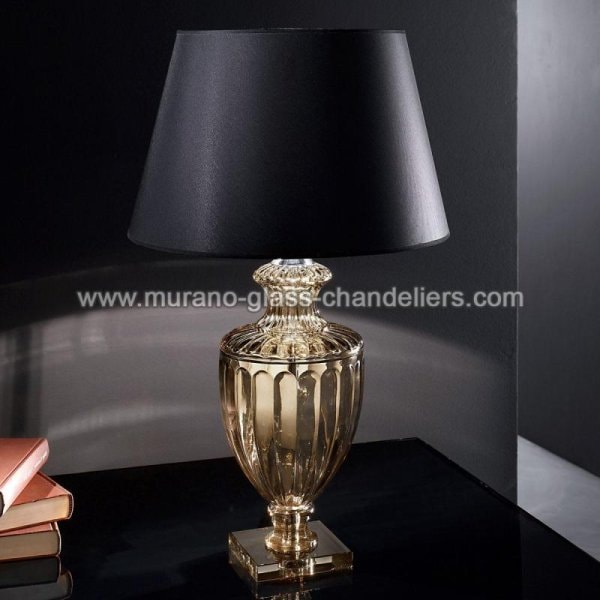 【MURANO GLASS CHANDELIERS】イタリア・ヴェネチアンガラステーブルライト1灯「BACCARINI」（W400×H550mm）
