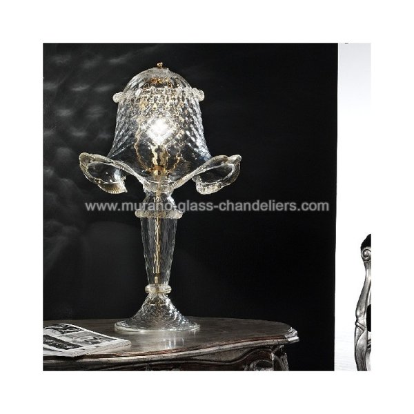 【MURANO GLASS CHANDELIERS】イタリア・ヴェネチアンガラステーブルライト1灯「CANAL GRANDE」（W320×H600mm）