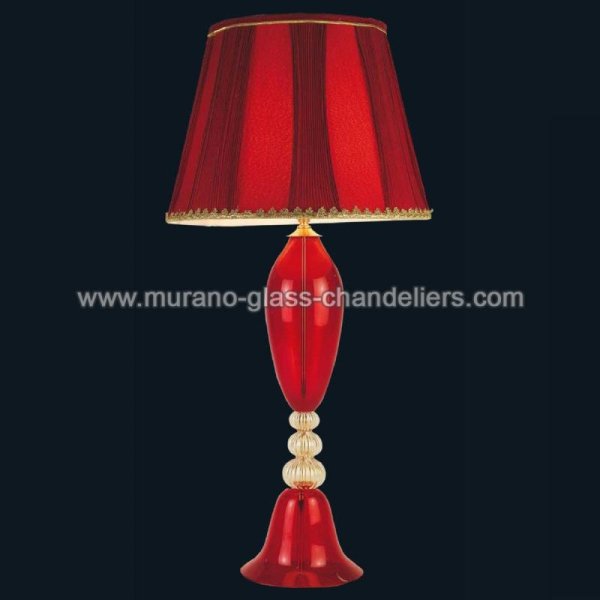 【MURANO GLASS CHANDELIERS】イタリア・ヴェネチアンガラステーブルライト1灯「CAYDEN」（W450×H940mm）