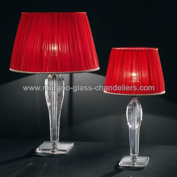 【MURANO GLASS CHANDELIERS】イタリア・ヴェネチアンガラステーブルライト1灯「DA VINCI」(Sサイズ)（W250×H480mm）