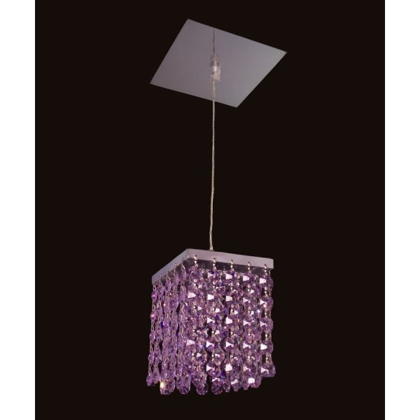 【CLT】アメリカ・クリスタルペンダントシャンデリア『Bedazzle』1灯 バイオレット(W100×D100×H130mm)*