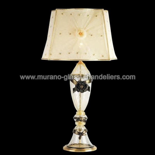 【MURANO GLASS CHANDELIERS】イタリア・ヴェネチアンガラステーブルライト1灯「DONO」（W450×H870mm）