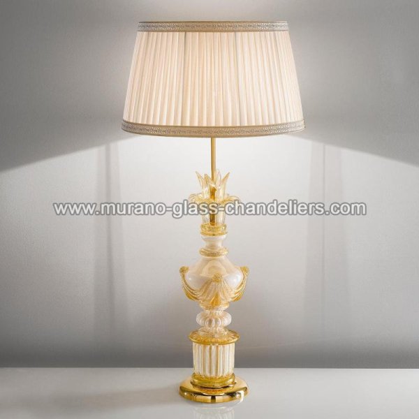 【MURANO GLASS CHANDELIERS】イタリア・ヴェネチアンガラステーブルライト1灯「FELICIA」（W500×H1050mm）