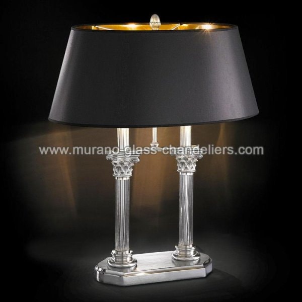 【MURANO GLASS CHANDELIERS】イタリア・ヴェネチアンガラステーブルライト2灯「GHIRLANDAIO」（W460×D300×H520mm）