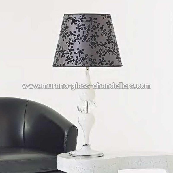 【MURANO GLASS CHANDELIERS】イタリア・ヴェネチアンガラステーブルライト1灯「MARZIA」（W450×H880mm）