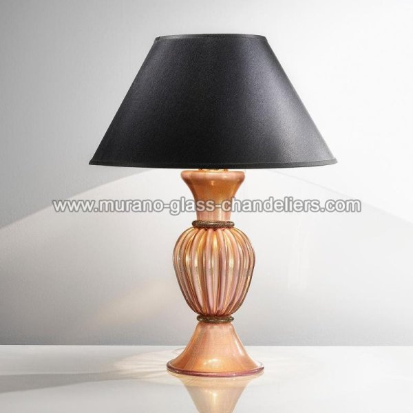 【MURANO GLASS CHANDELIERS】イタリア・ヴェネチアンガラステーブルライト1灯「SABRINA」（W500×H600mm）