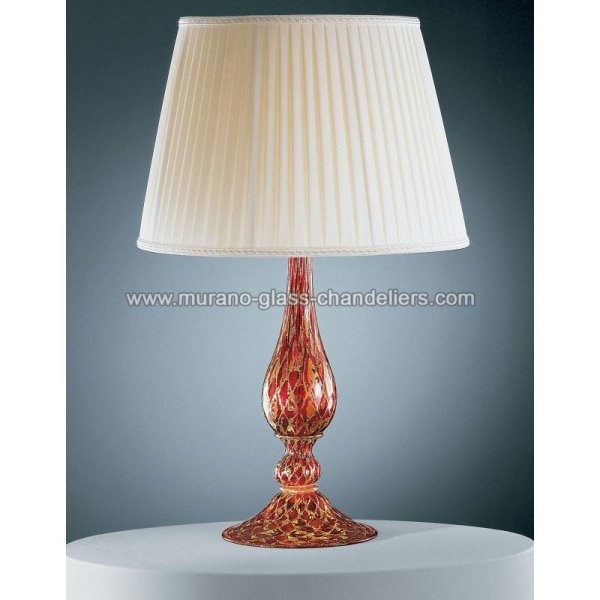 【MURANO GLASS CHANDELIERS】イタリア・ヴェネチアンガラステーブルライト1灯「TALIA」（W420×H660mm）
