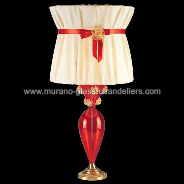 【MURANO GLASS CHANDELIERS】イタリア・ヴェネチアンガラステーブルライト1灯「VIVIANA」（Lサイズ）（W450×H910mm）