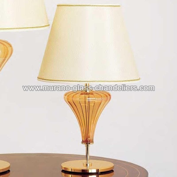 【MURANO GLASS CHANDELIERS】イタリア・ヴェネチアンガラステーブルライト1灯「MERIDIANA」（W300×H480mm）