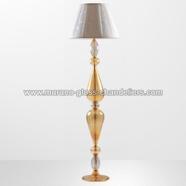 【MURANO GLASS CHANDELIERS】イタリア・ヴェネチアンガラスフロアライト1灯「ETHEL」（W550×H1800mm）