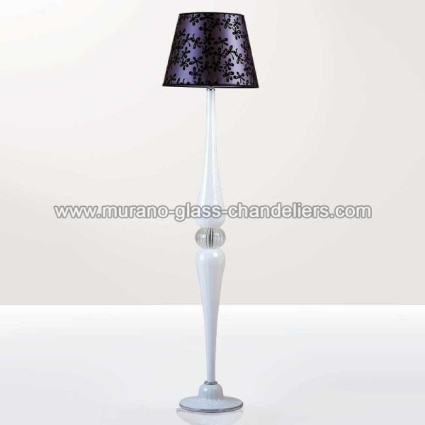 【MURANO GLASS CHANDELIERS】イタリア・ヴェネチアンガラスフロアライト1灯「MARZIA」（W550×H1850mm）