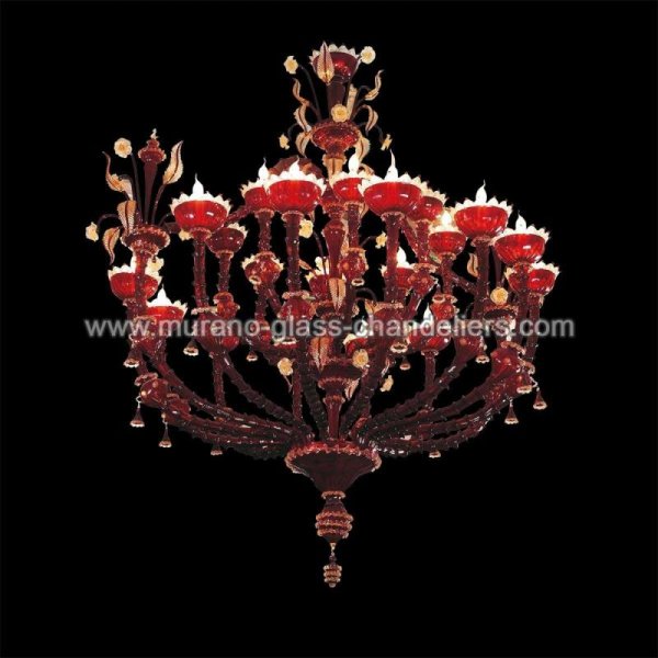 【MURANO GLASS CHANDELIERS】イタリア・ヴェネチアンガラスシャンデリア20灯「CLEOPE」（W1900×H2200mm）