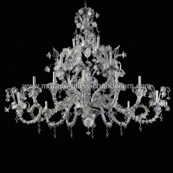 【MURANO GLASS CHANDELIERS】イタリア・ヴェネチアンガラスシャンデリア20灯「SAN GIACOMO」（W2200×D1600×H1600mm）