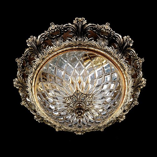 【ART GLASS】クリスタルシーリングシャンデリア「CHARLIZE」3灯（390×180mm）