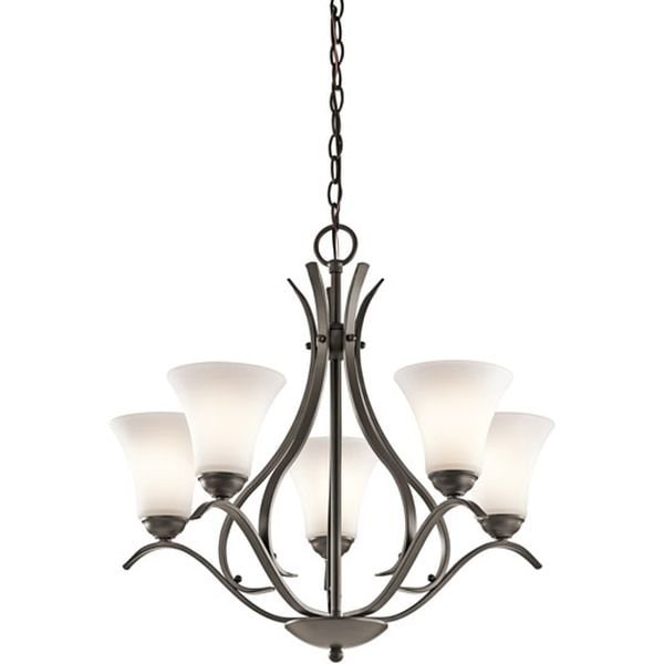 【KICHLER】アメリカ・LEDシェードシャンデリア「Keiran」5灯(W620×H590mm)