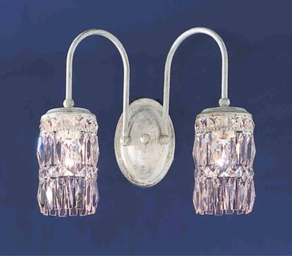 【CLT】アメリカ・クリスタルブラケット 2灯 アンティークホワイト(W355×D152×H584mm)*