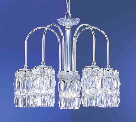 【CLT】アメリカ・クリスタルシャンデリア 5灯 イングリッシュブロンズ・ゴールド(W457×D457×H457mm)*