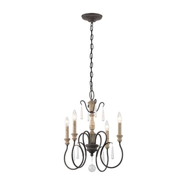 【KICHLER】アメリカ・デザインシャンデリア「Kimblewick」4灯(W460×H510-2410mm)