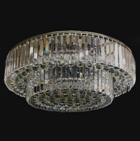 【入荷未定】クリスタルシーリングライト 19灯 クローム（Ф720×270mm）