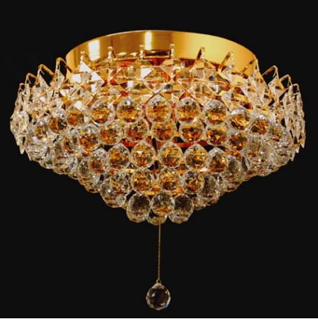 クリスタルシーリングライト 8灯 ゴールド（Ф520×440mm）