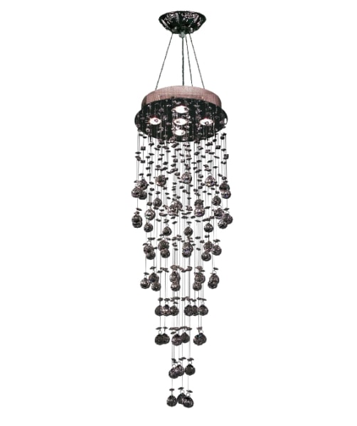 【CLT】アメリカ・クリスタルシャンデリア 5灯 クローム(W406×D406×H1092mm)*