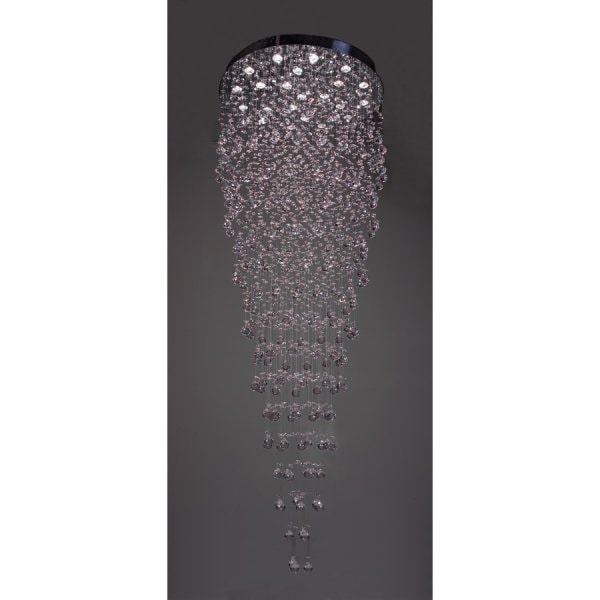 【CLT】アメリカ・クリスタルシーリング・シャンデリア 22灯 クローム(W787×D787×H2286mm)*