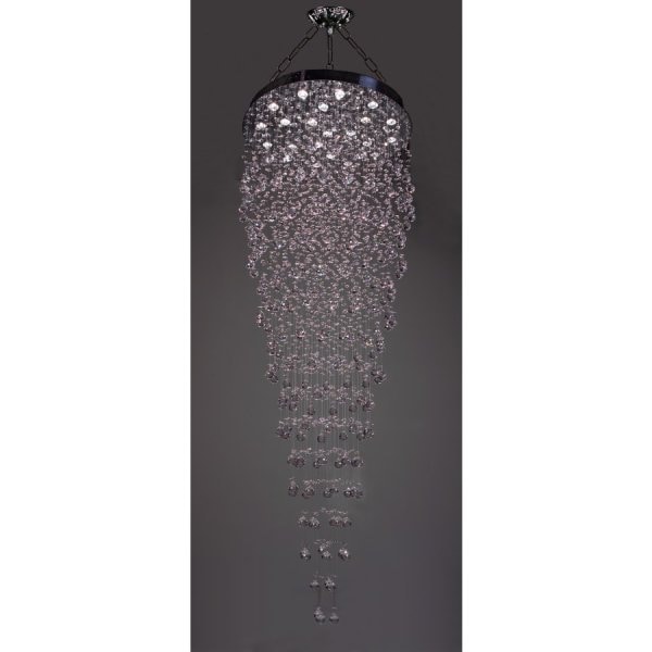 【CLT】アメリカ・クリスタルシャンデリア 22灯 クローム(W787×D787×H2286mm)*