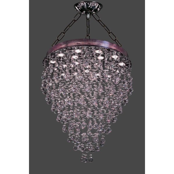 【CLT】アメリカ・クリスタルシャンデリア 22灯 クローム(W787×D787×H1219mm)*